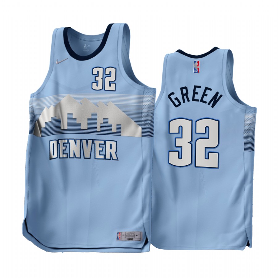 Jeff Green Denver Nuggets Blue #32 Earned Edition Jersey
