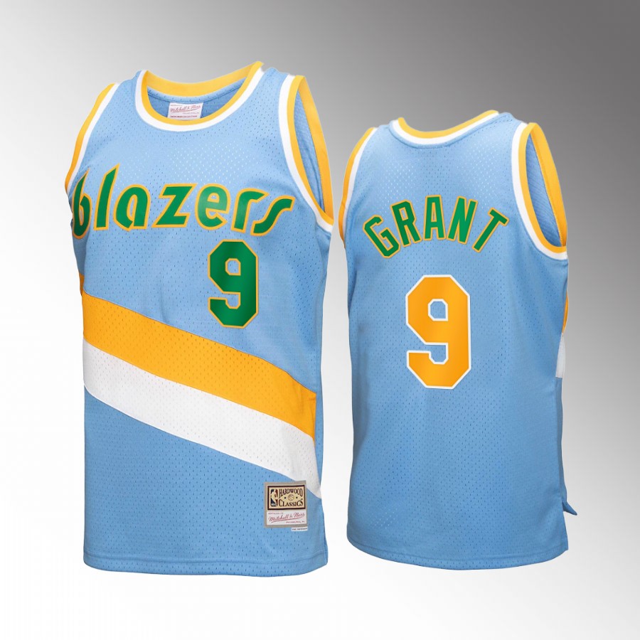 Jerami Grant #9 Portland Trail Blazers Reload 3.0 Blue Mitchell Ness Jersey