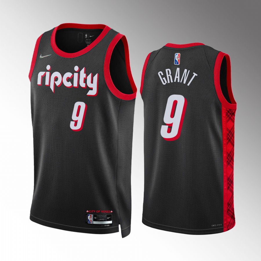 Jerami Grant Portland Trail Blazers Black City Edition #9 Jersey Trade