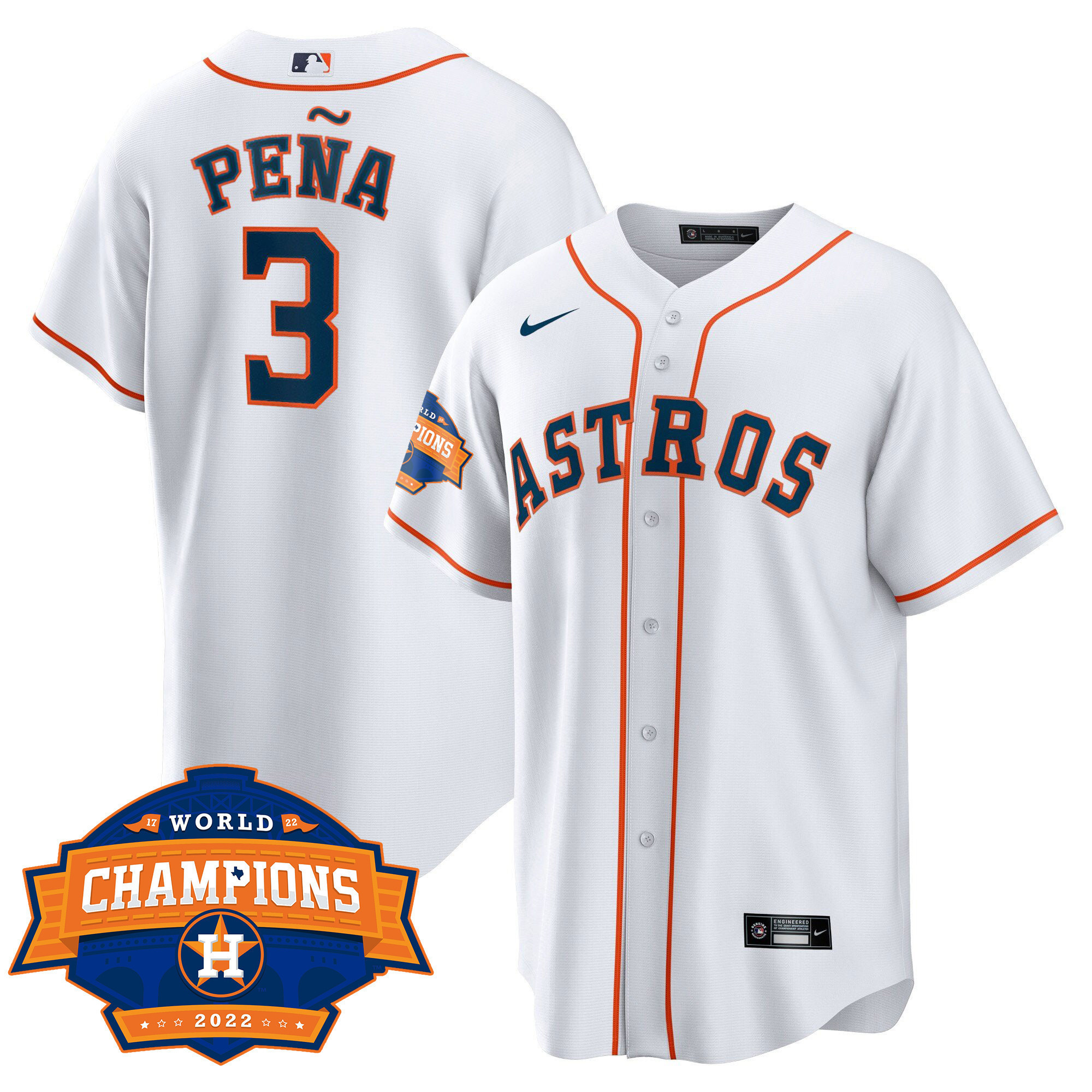 Jeremy Peña Men's Houston Astros Champions Limited Cool Home Jersey