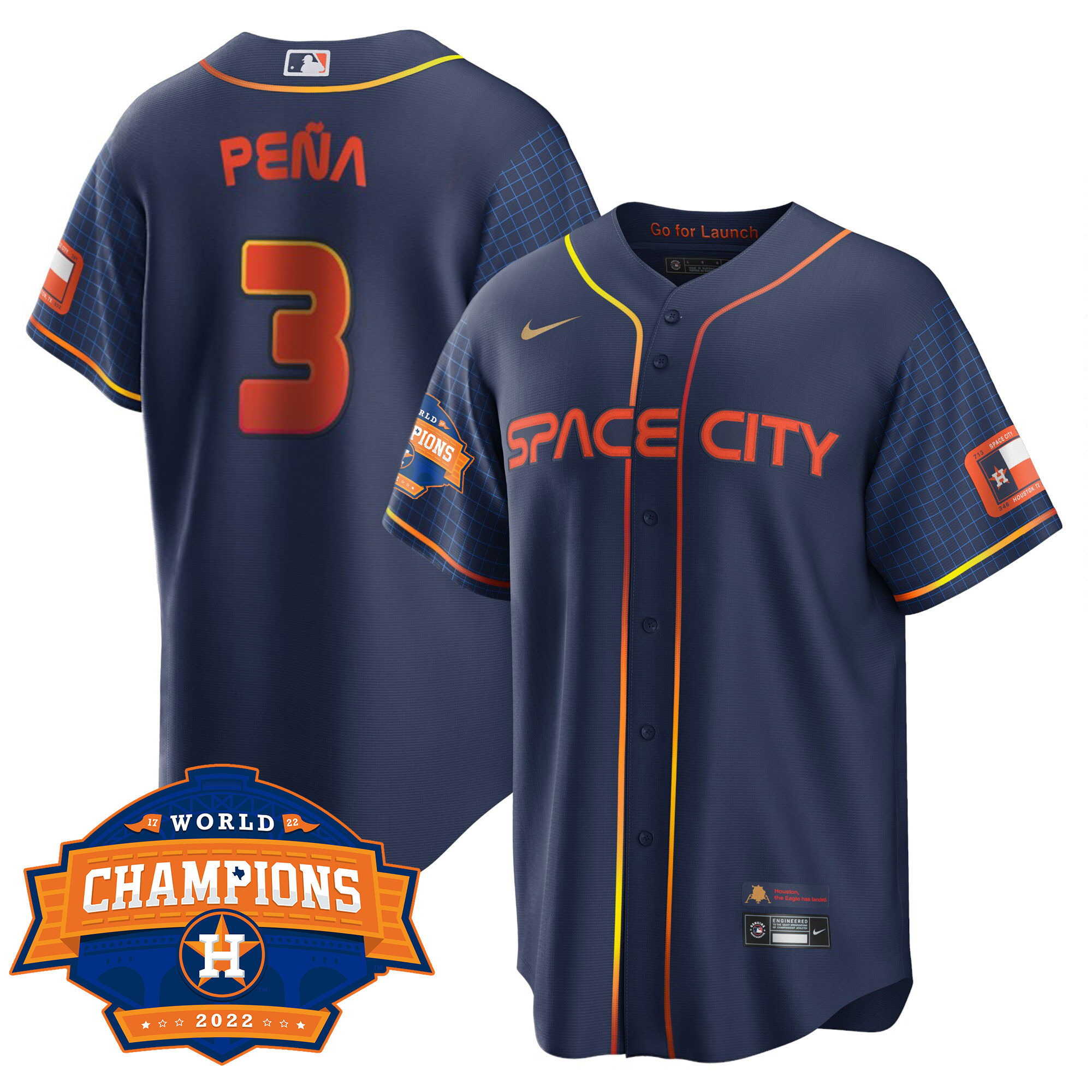 Jeremy Peña Men's Houston Astros Champions Limited Cool Space City Jersey