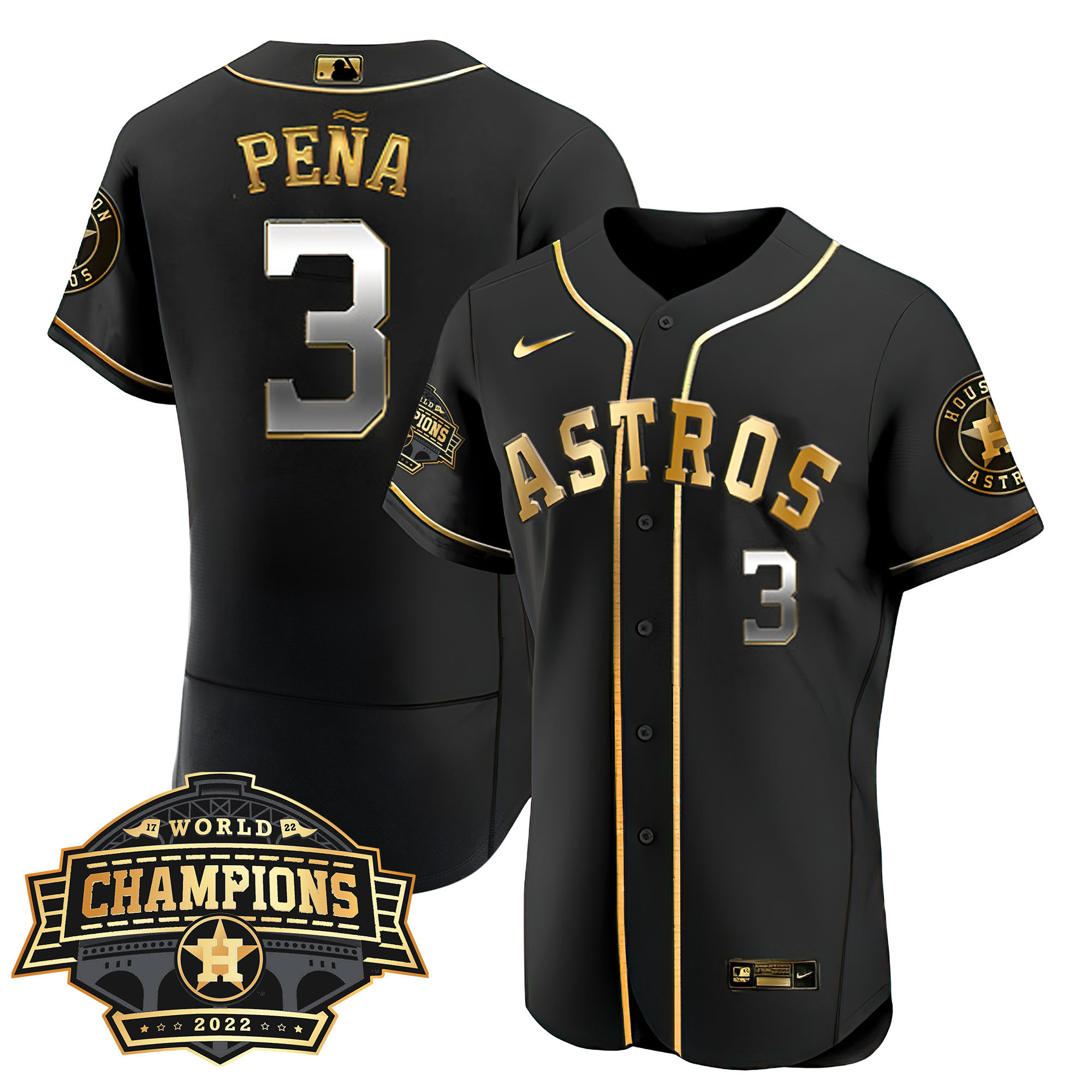 Jeremy Peña Men's Houston Astros Champions Limited Flex Black Jersey