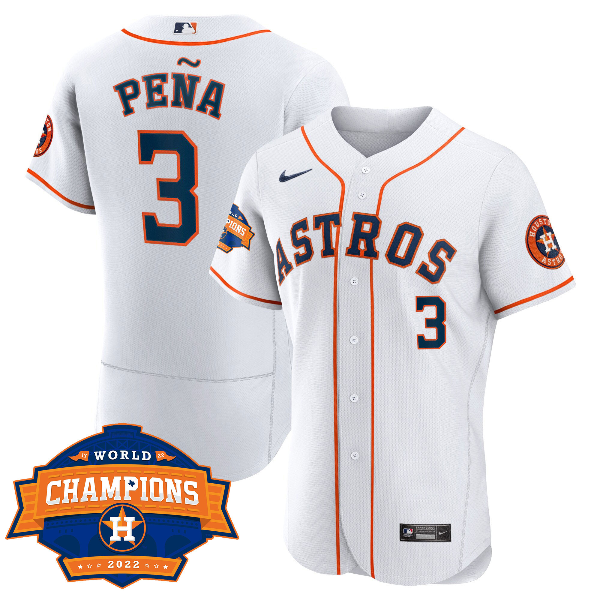 Jeremy Peña Men's Houston Astros Champions Limited Flex Home Jersey