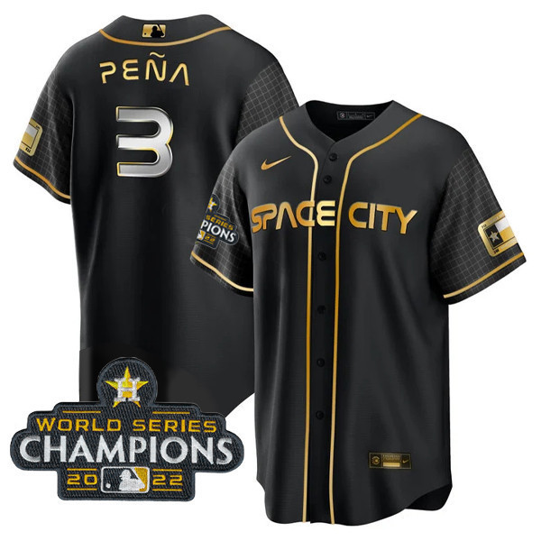 Jeremy Peña Men's Houston Astros World Series Champions Player Cool Space City Jersey