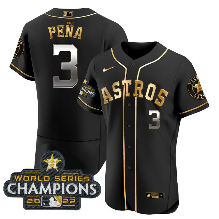Jeremy Peña Men's Houston Astros World Series Champions Player Flex Black Jersey