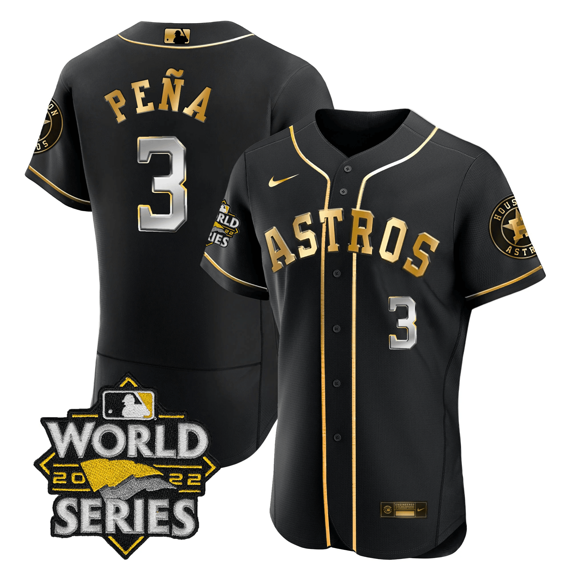 Jeremy Peña Men's Houston Astros World Series Player Flex Black Jersey