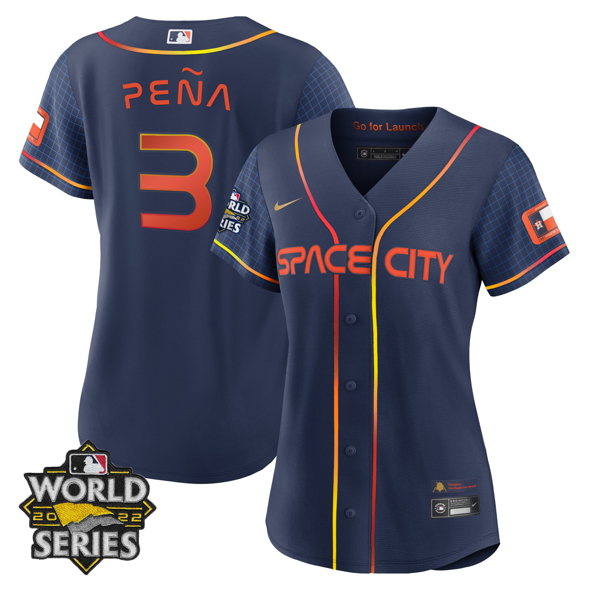 Jeremy Peña Women's Houston Astros World Series Player Cool Space City Jersey