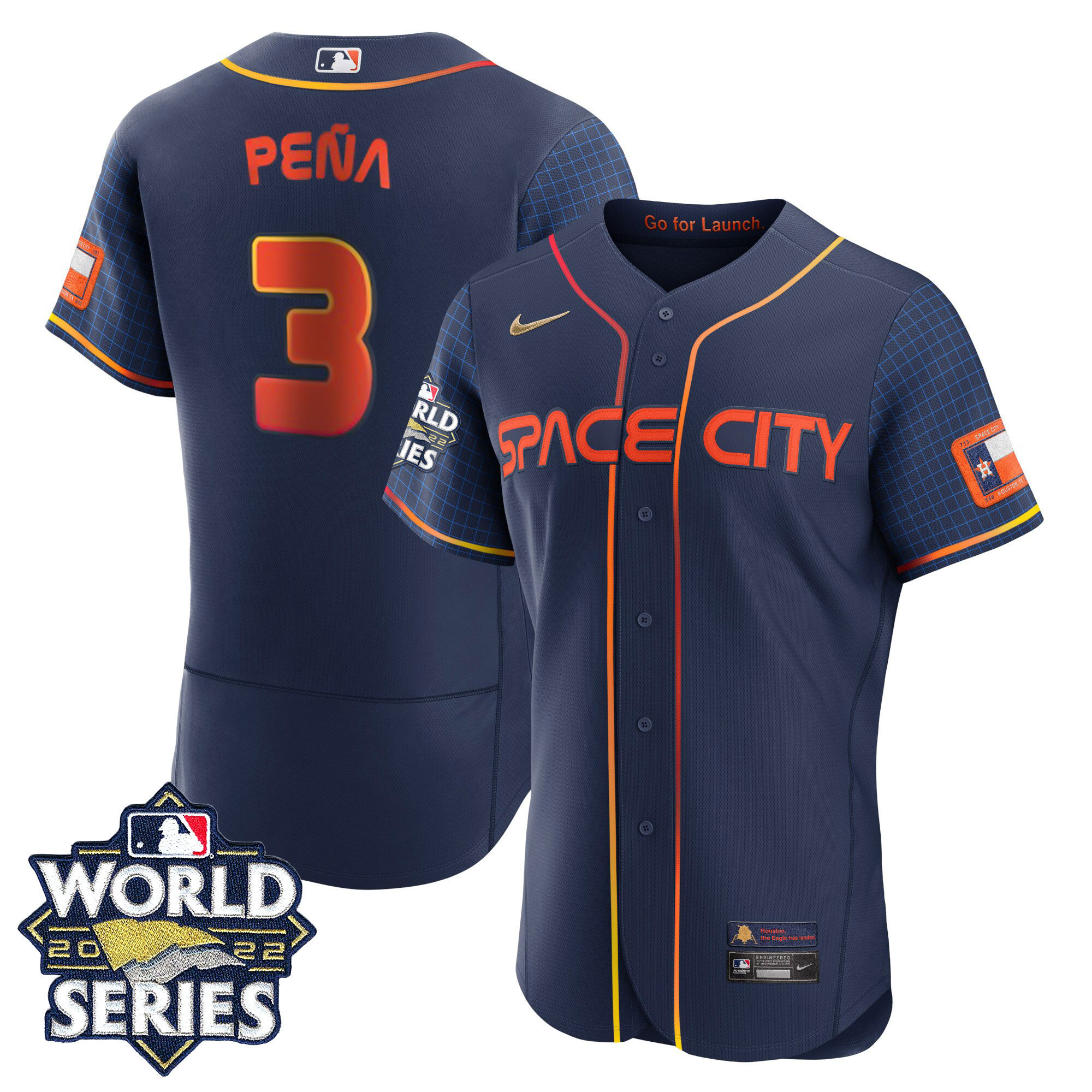 Jeremy Peña Women's Houston Astros World Series Player Flex Space City Jersey