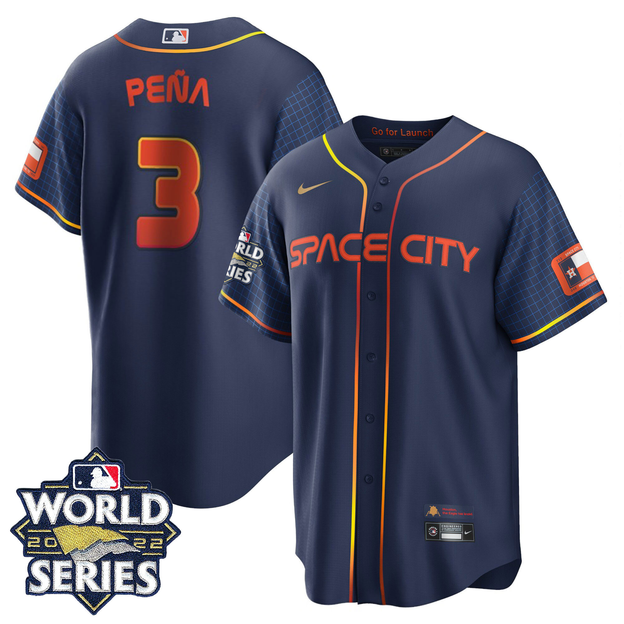 Jeremy Pena Men's Houston Astros Space City World Series Cool Base Jersey