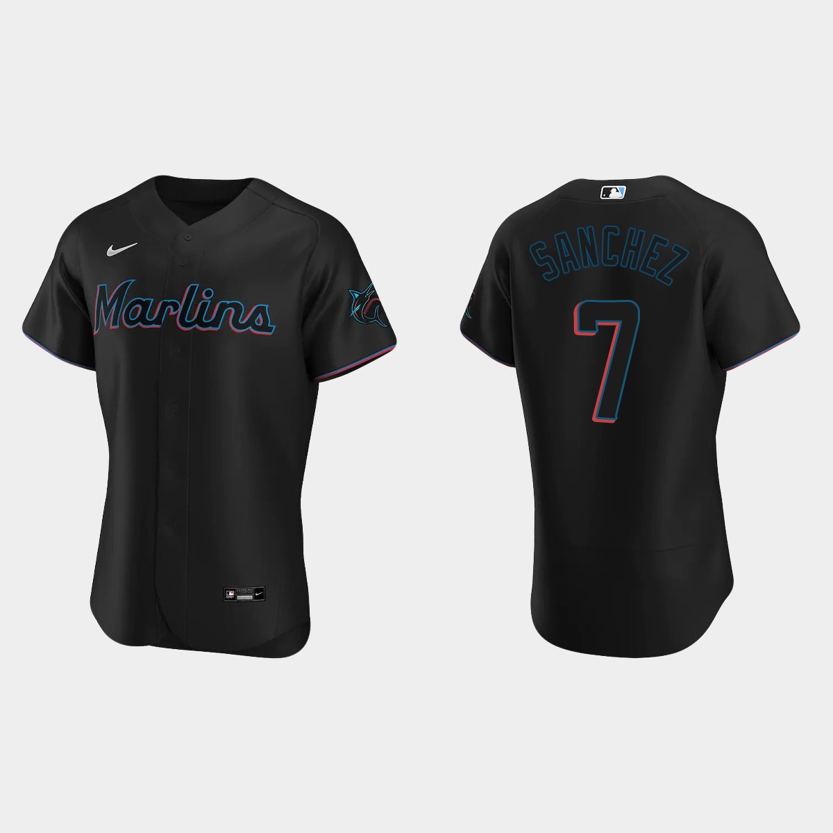 Jesus Sanchez Miami Marlins Alternate Jersey - Black