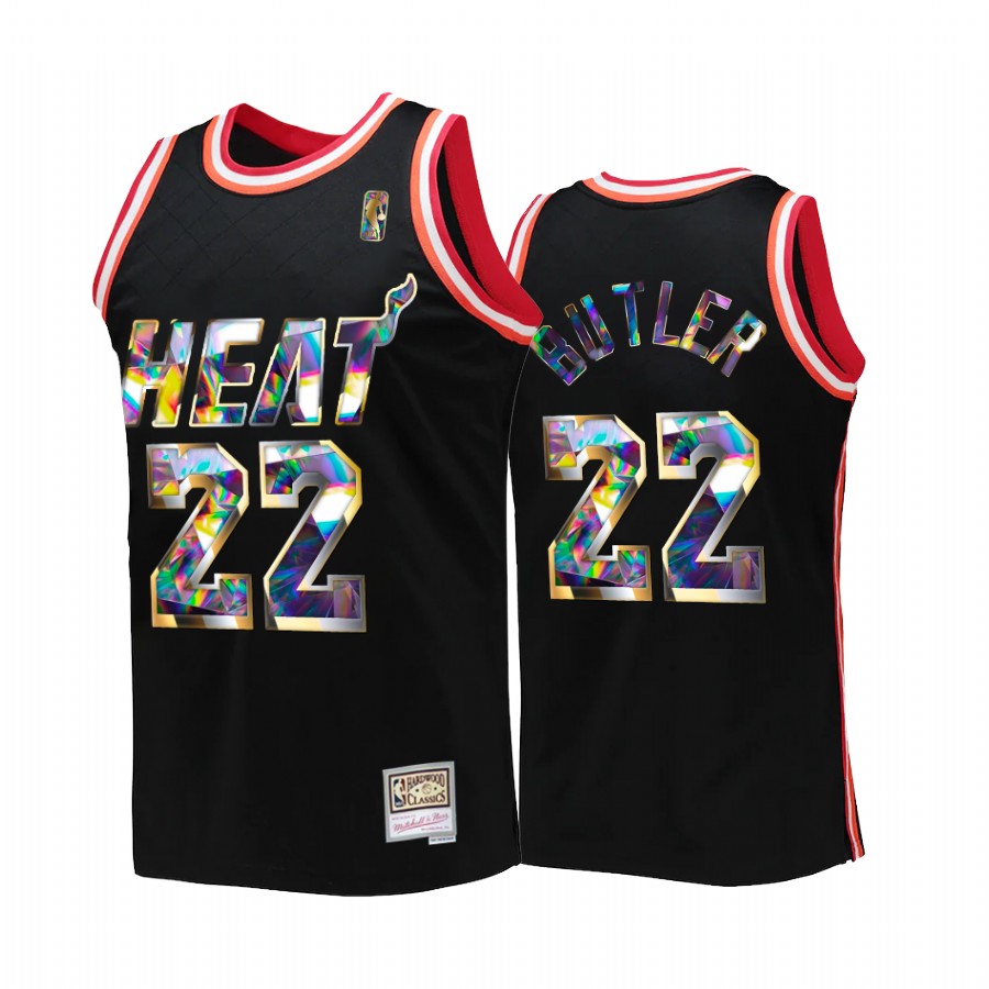 Jimmy Butler #22 Miami Heat 75th Diamond Anniversary Black Throwback Jersey