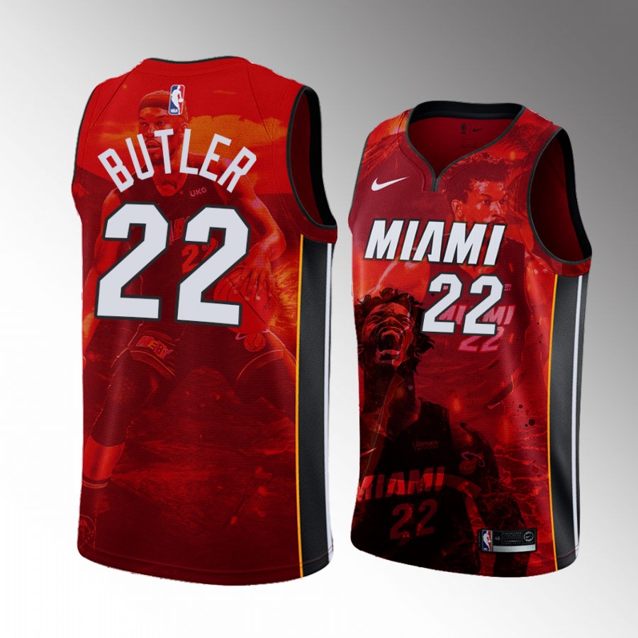 Jimmy Butler Impact Player Miami Heat #22 Red Jersey photo