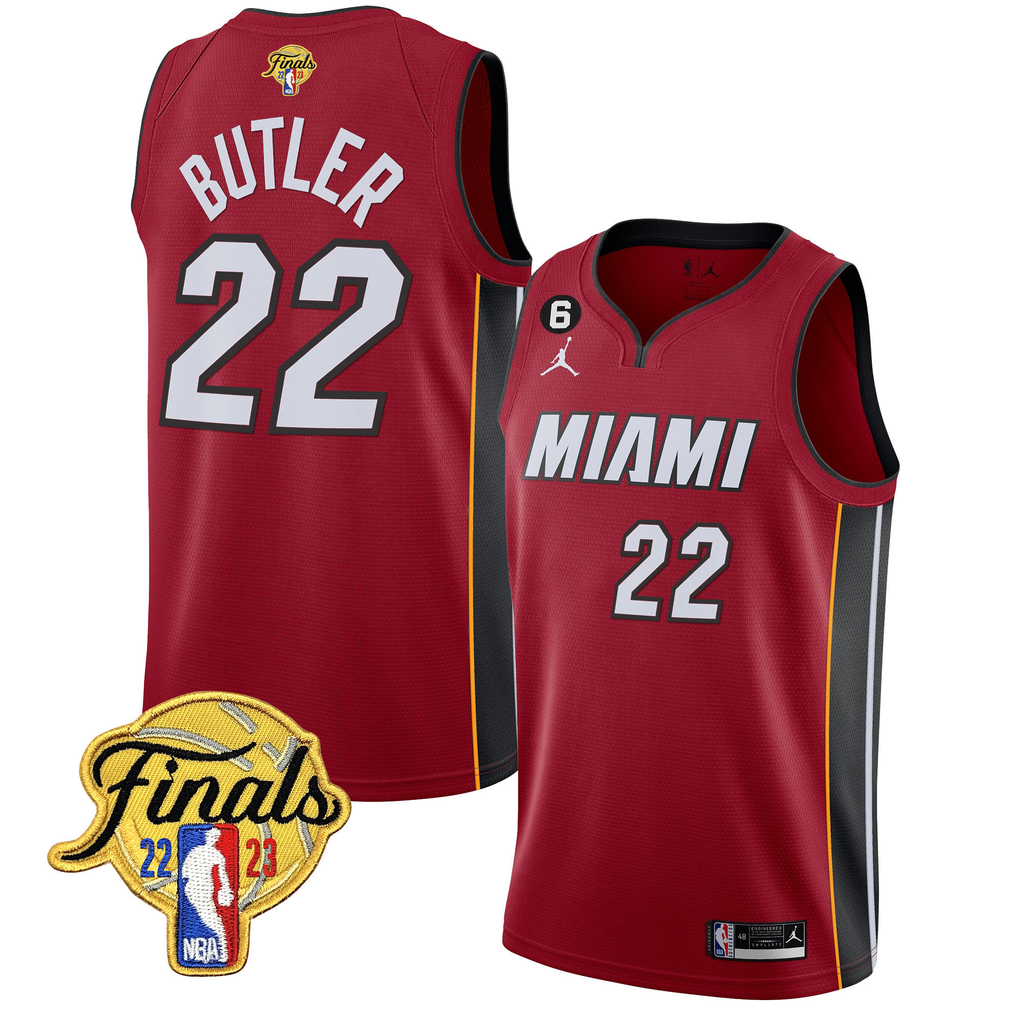 Jimmy Butler Men's Miami Heat Finals Patch Collection Statement Jersey - All Stitched