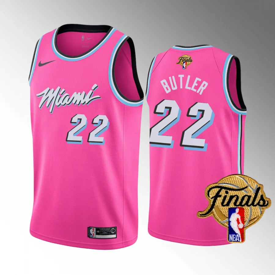 Jimmy Butler Miami Heat Finals Patch Pink #22 Earned Edition Jersey Men