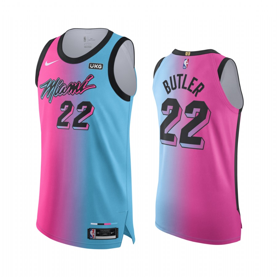 Jimmy Butler Miami Heat Blue Pink Viceversa  Jersey City Edition