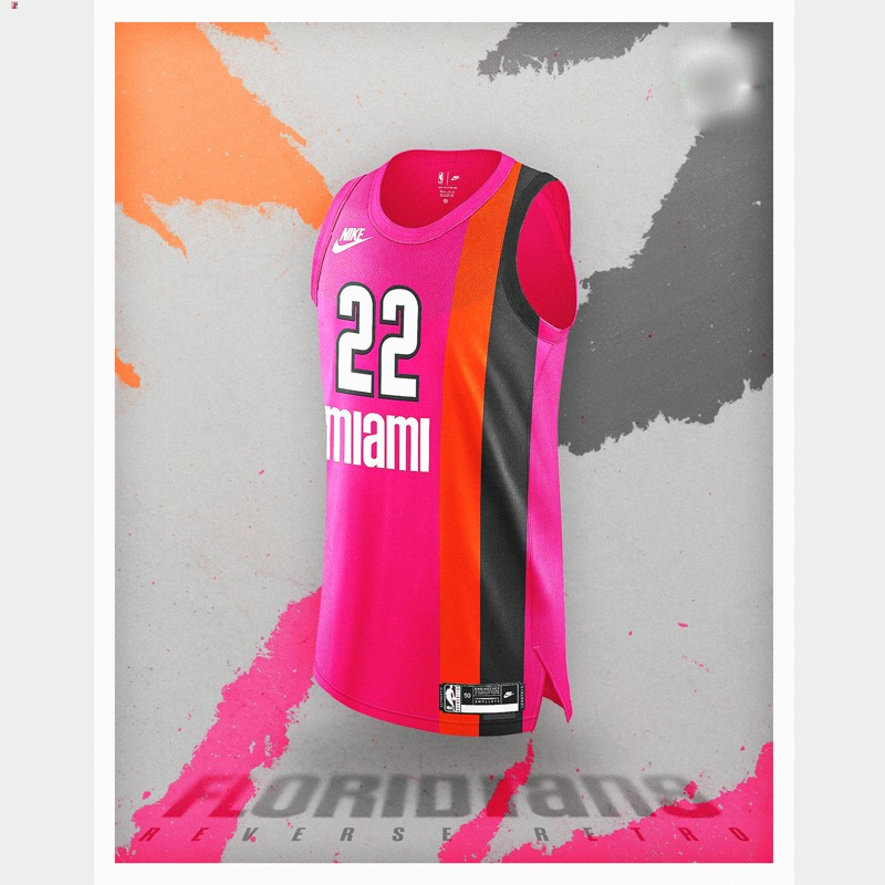 Jimmy Butler Miami Heat Pink #22 Jersey Reverse Retro