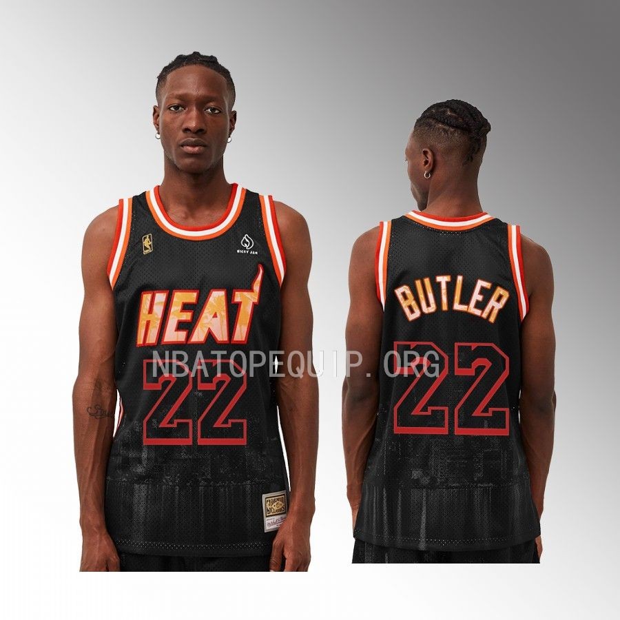 Jimmy Butler NICKY JAM X MN Miami Heat #22 Black Jersey Swingman