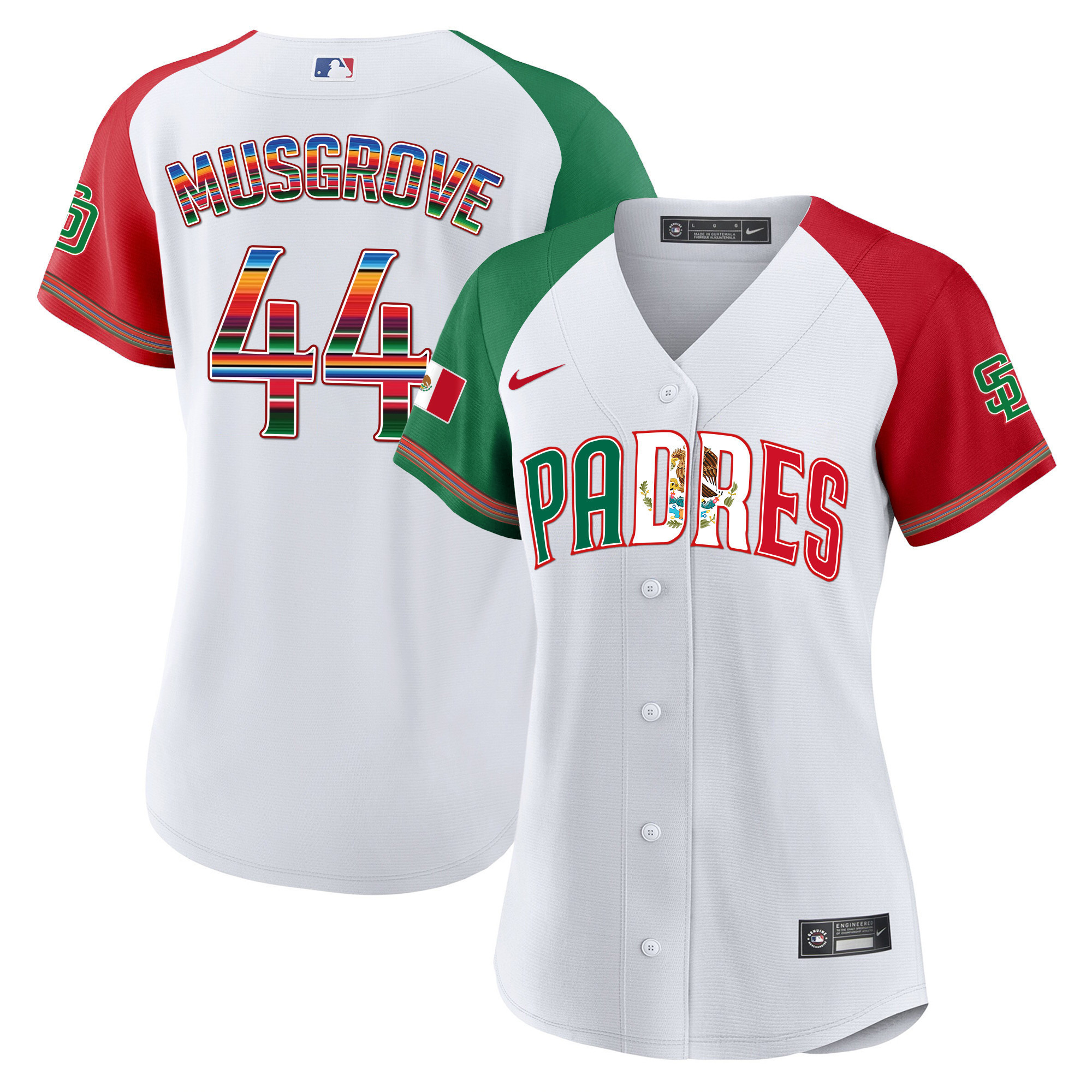 Joe Musgrove Women's San Diego Padres Mexico Cool Base Limited V2 Alternate Jersey