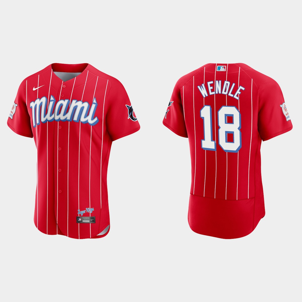 Joe Wendle Miami Marlins City Connect Jersey - Red