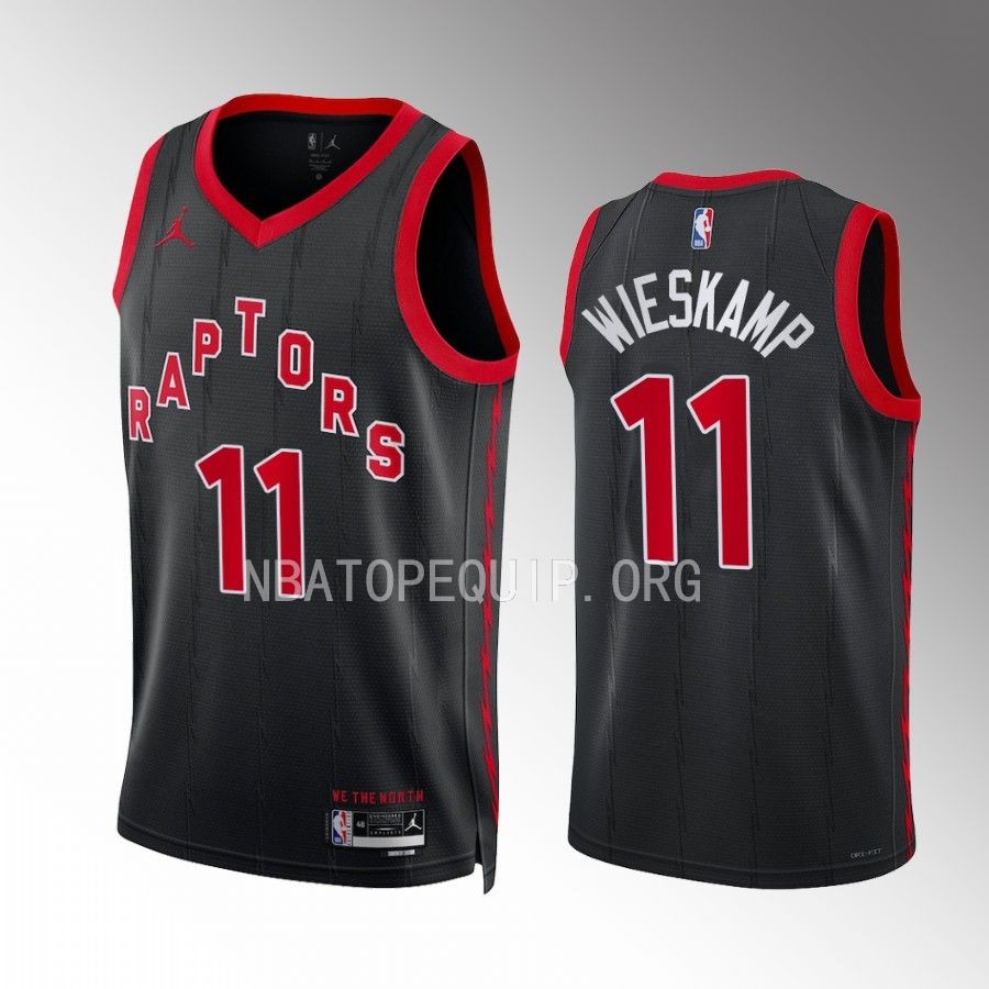 Joe Wieskamp Toronto Raptors #11 Black Jersey Statement Edition Swingman