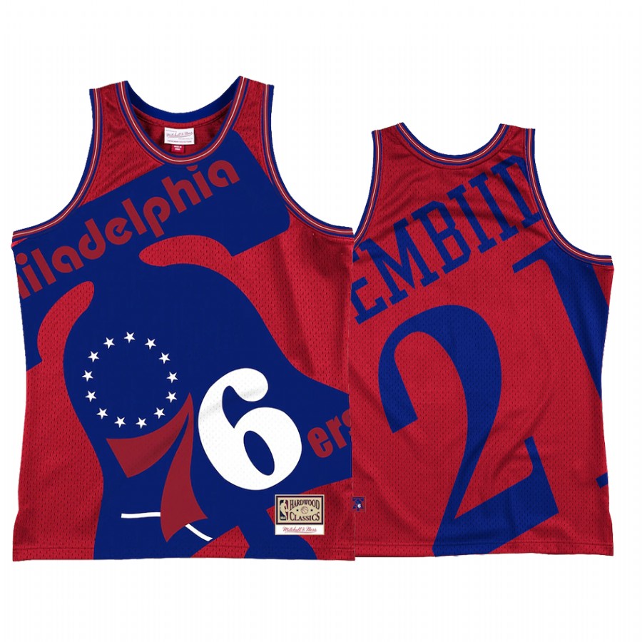 Joel Embiid #21 Philadelphia 76ers Blown Out Fashion Jersey Red