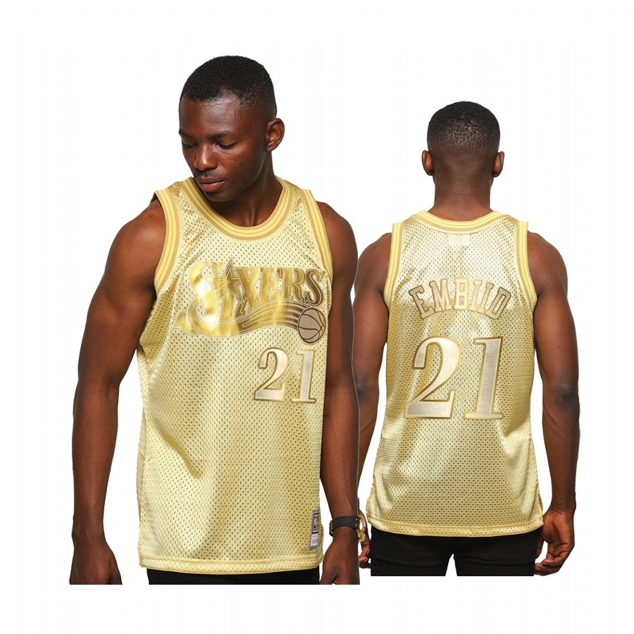 Joel Embiid #21 Philadelphia 76ers Golden Midas SM Jersey