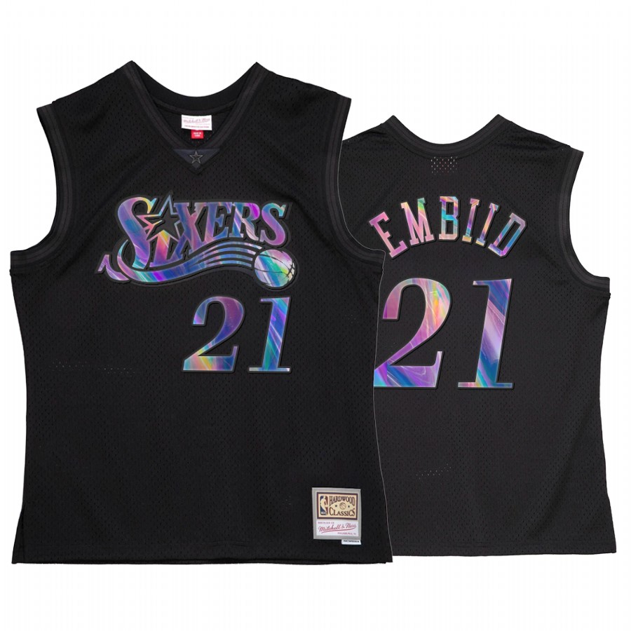 Joel Embiid #21 Philadelphia 76ers Iridescent Jersey Black