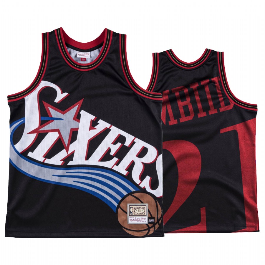 Joel Embiid Philadelphia 76ers HWC Black Big Face #21 Jersey