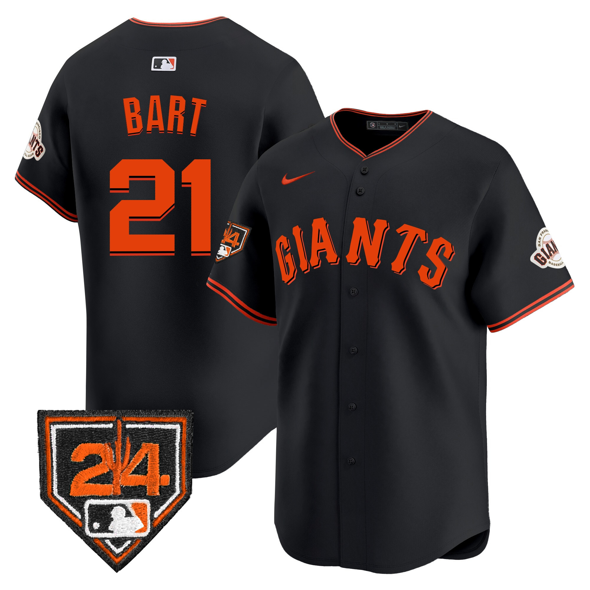 Joey Bart Men's San Francisco Giants Spring Training Vapor Premier Limited Black Jersey