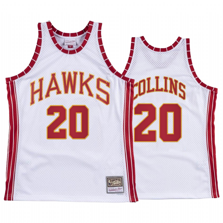 John Collins #20 Atlanta Hawks Hardwood Classics Jersey White