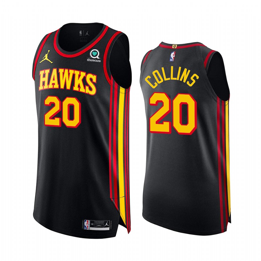 John Collins Atlanta Hawks Black Statement  Jersey