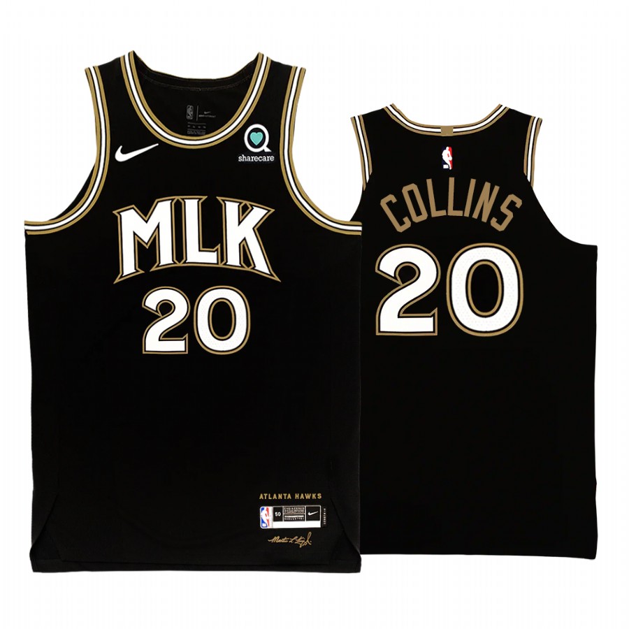John Collins Atlanta Hawks MLK City Edition Black Jersey
