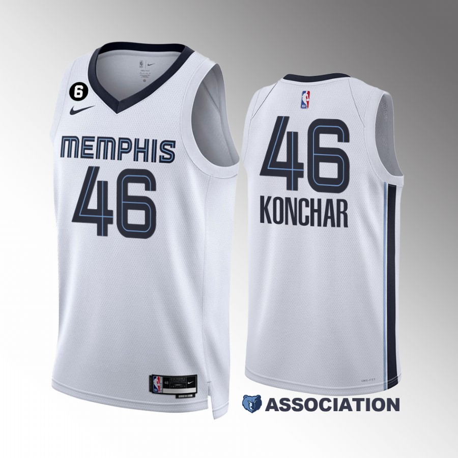 John Konchar #46 Memphis Grizzlies Association Edition White Jersey