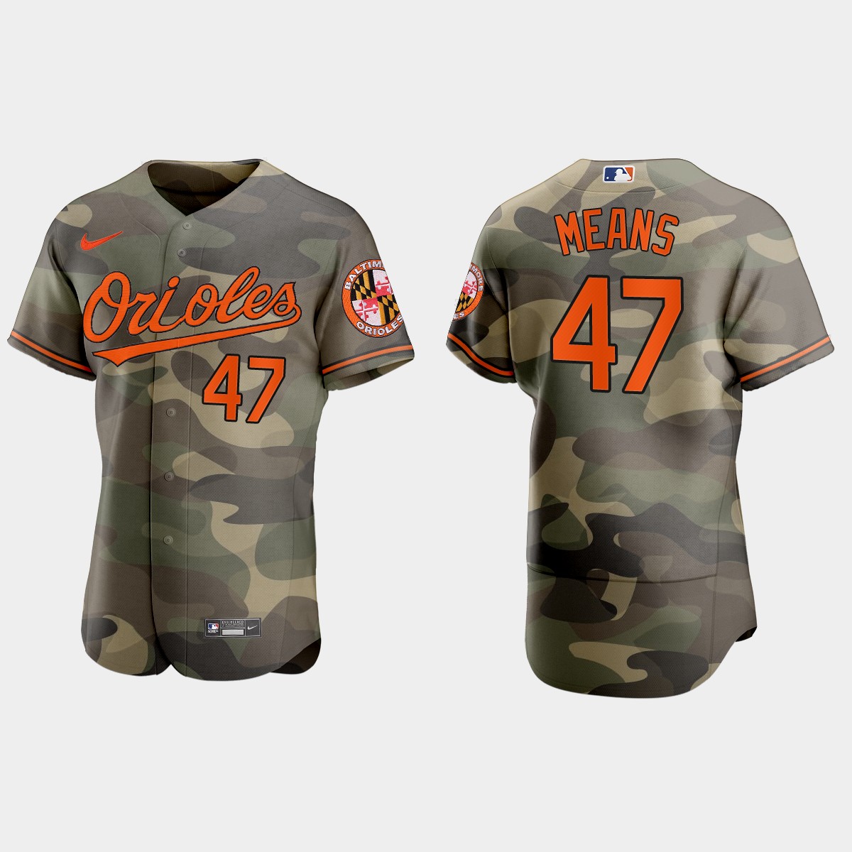John Means Baltimore Orioles National Armed Forces Day Jersey - Camo