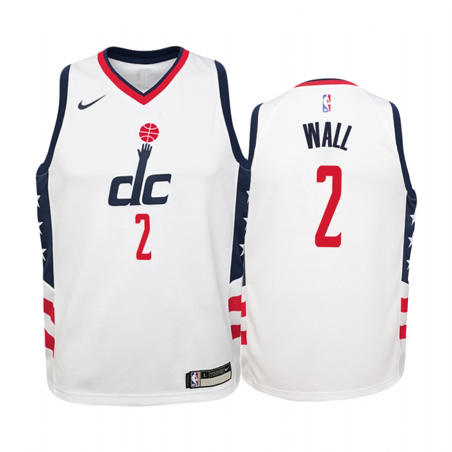 John Wall Washington Wizards White City Jersey - Youth