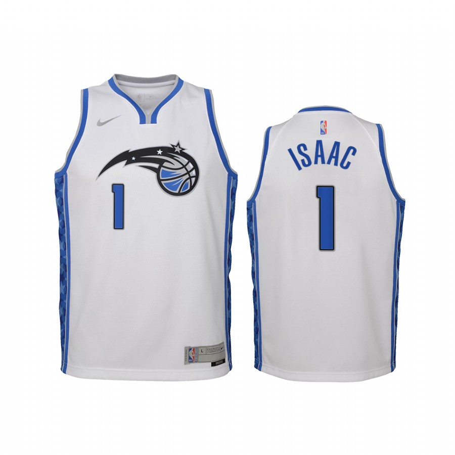 Jonathan Isaac Orlando Magic Earned Edition White Youth Jersey - Swingman