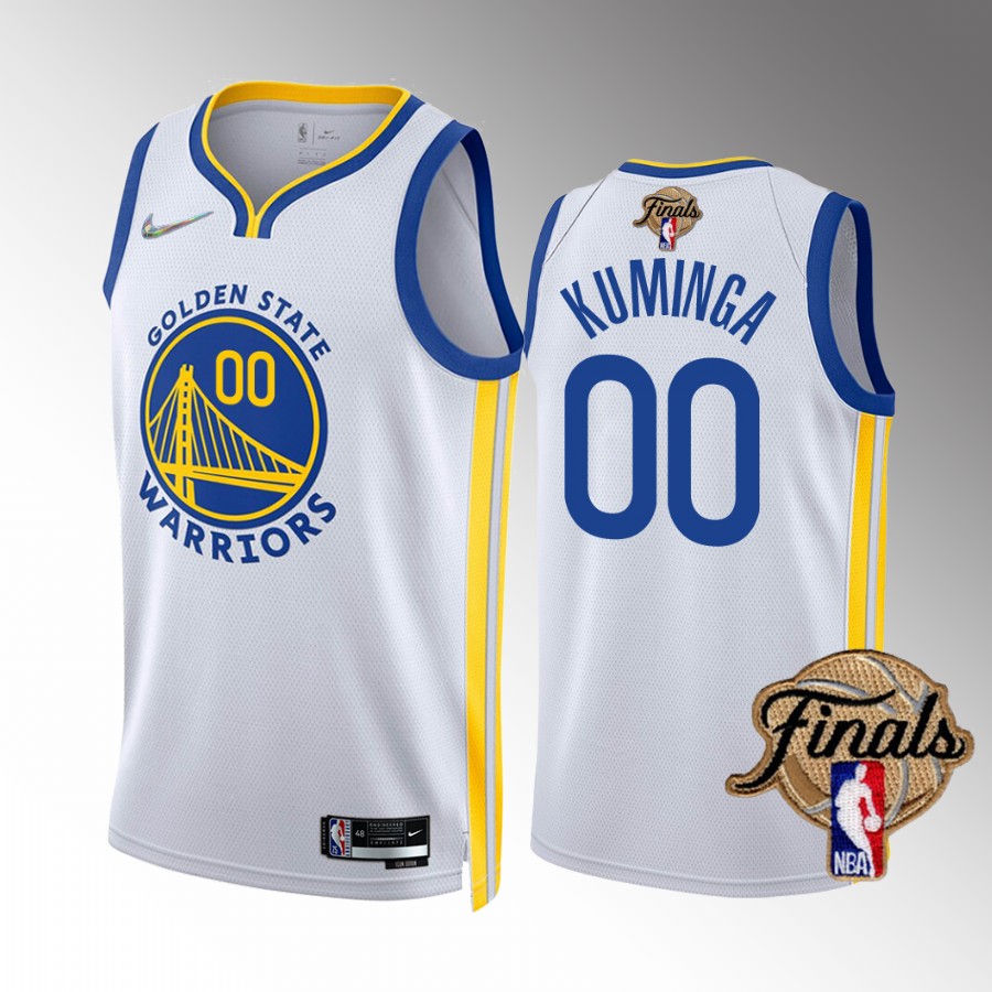 Jonathan Kuminga Golden State Warriors Finals Jersey White #00 Gold Blooded Dub