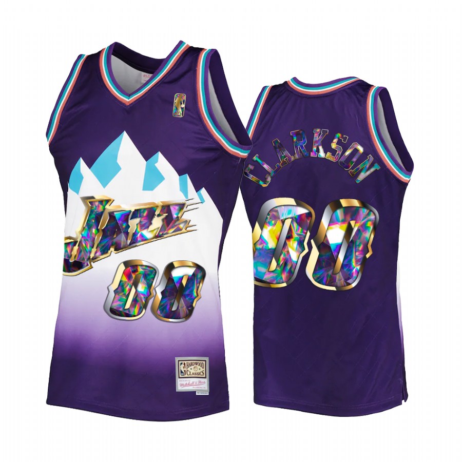 Jordan Clarkson #00 Utah Jazz 75th Anniversary Diamond Jersey Purple