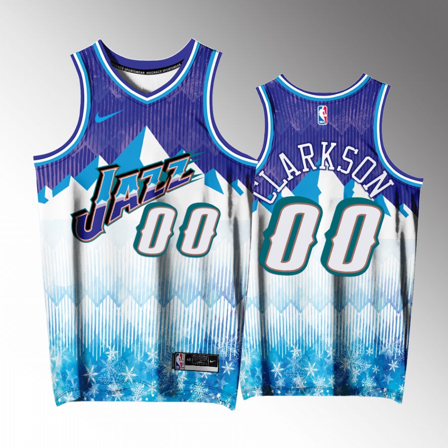 Jordan Clarkson Utah Jazz Purple #00 Jersey Salt Lake City Exclusive Edition
