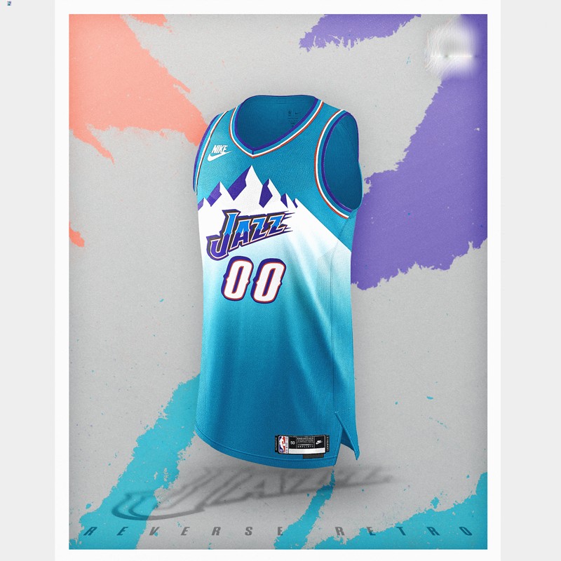 Jordan Clarkson Utah Jazz Teal #00 Jersey Reverse Retro