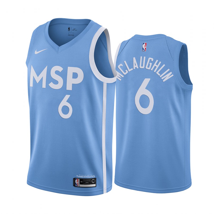 Jordan McLaughlin Minnesota Timberwolves  City Edition Blue Jersey
