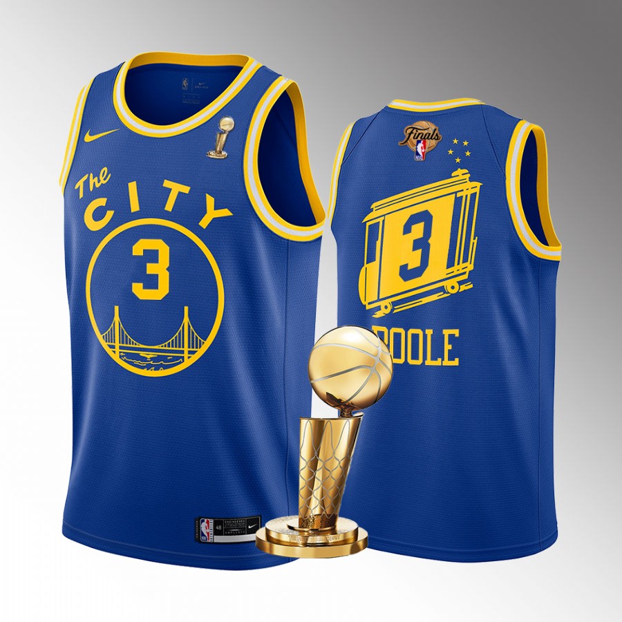 Jordan Poole Finals Champions Golden State Warriors Royal #3 Jersey Classic