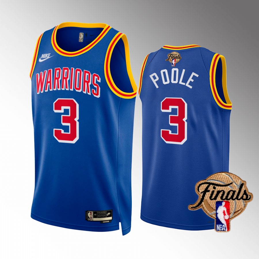 Jordan Poole Golden State Warriors Finals Jersey Royal #3 Classic Dub