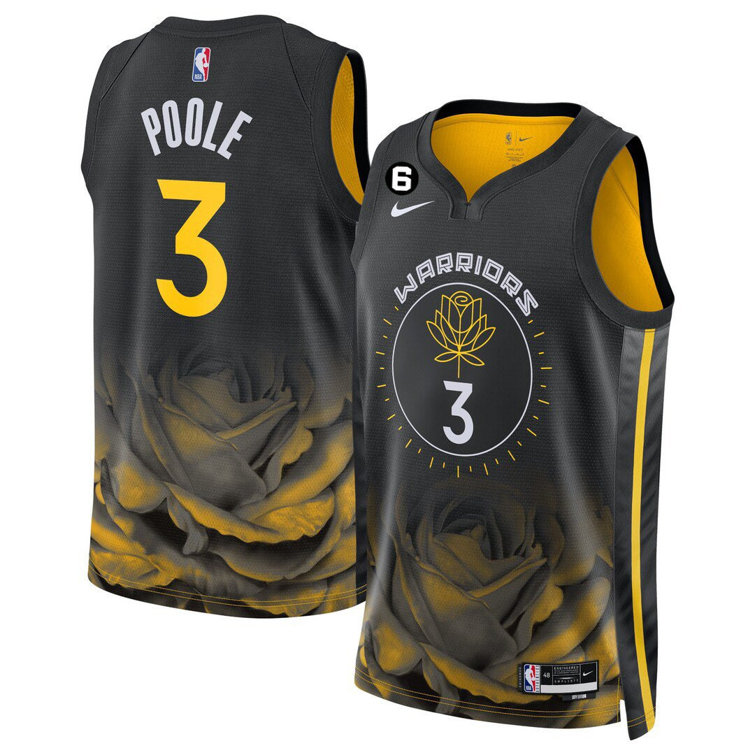 Jordan Poole Men's Golden State Warriors Collection City Jersey - All Stitched