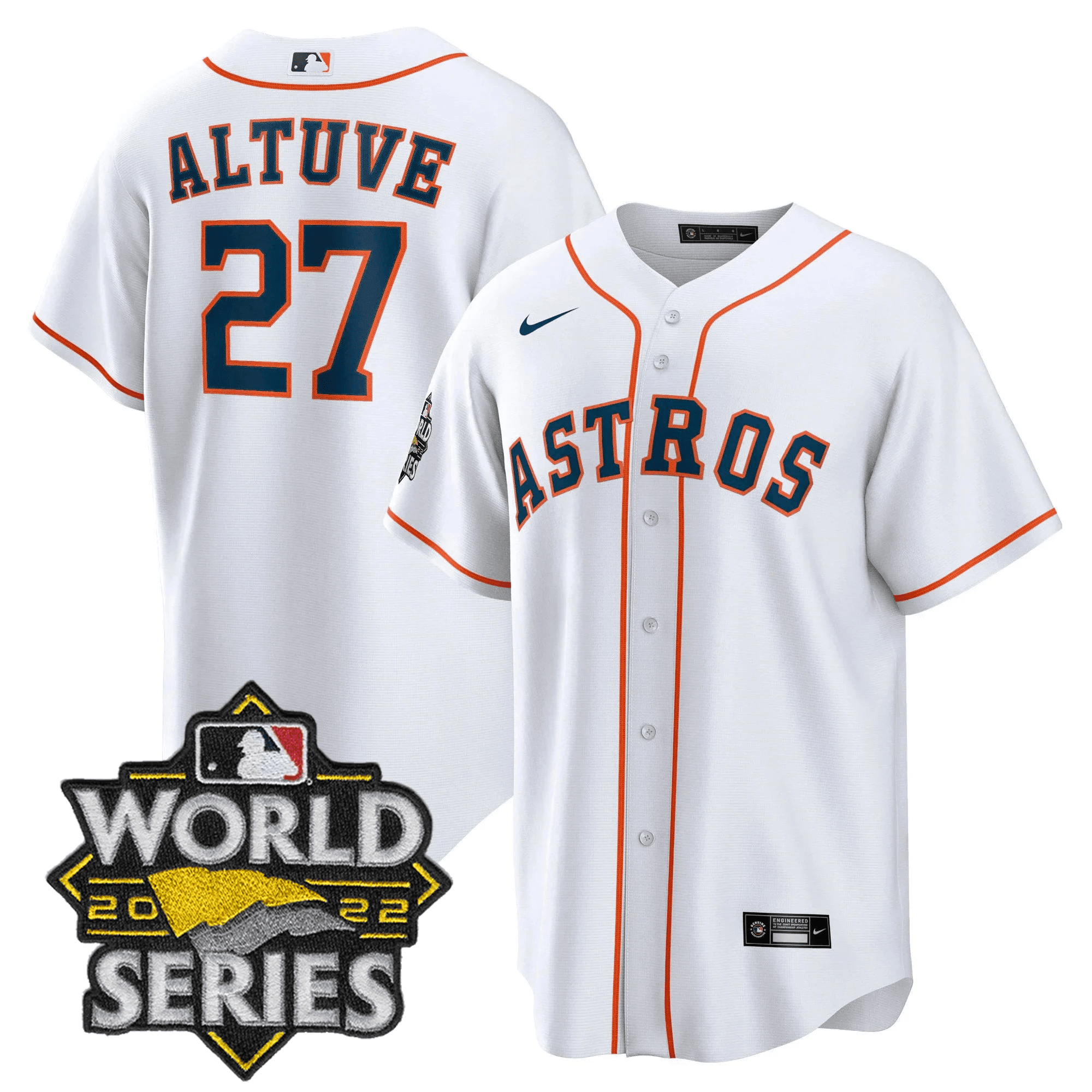 José Altuve Men's Houston Astros World Series Player Cool Home Jersey