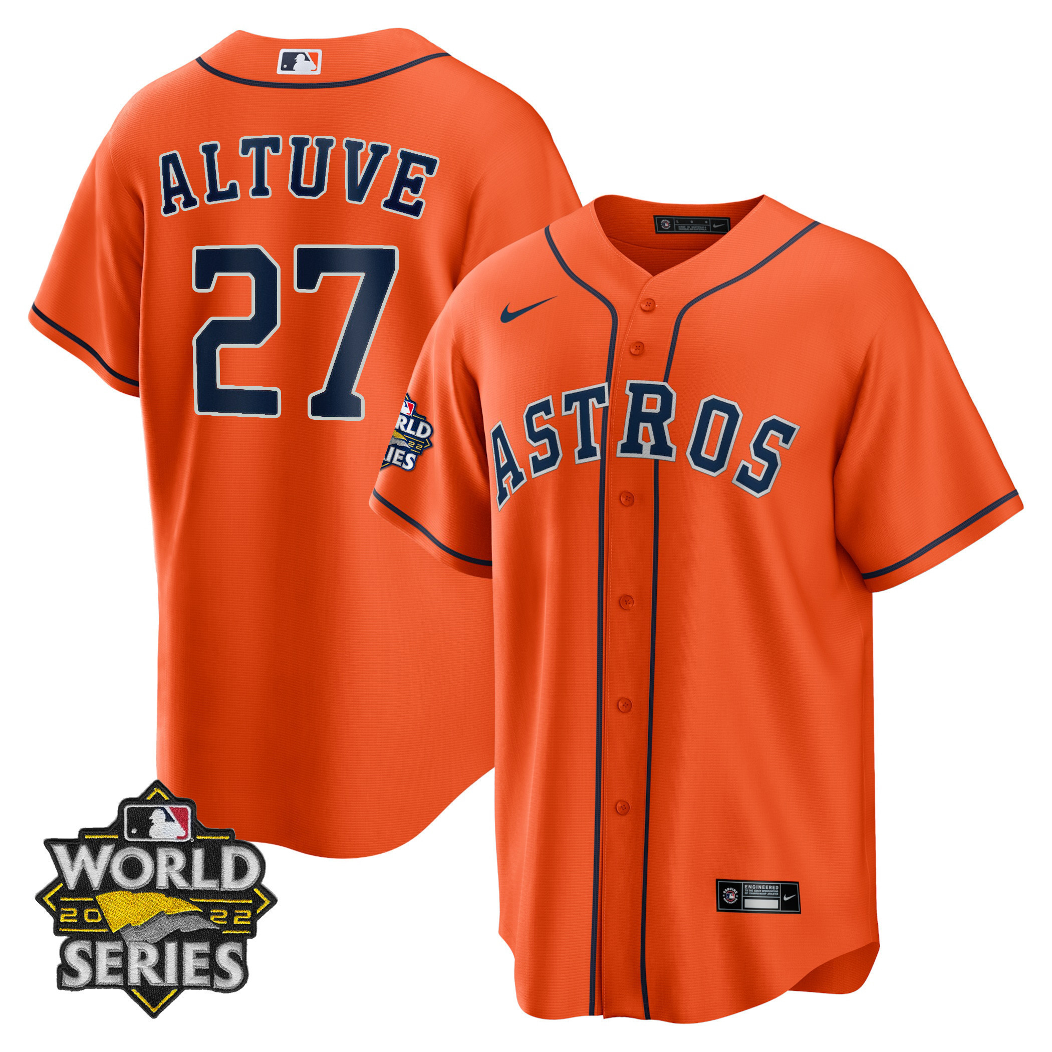 José Altuve Women's Houston Astros Alternate World Series Player Cool Base Jersey