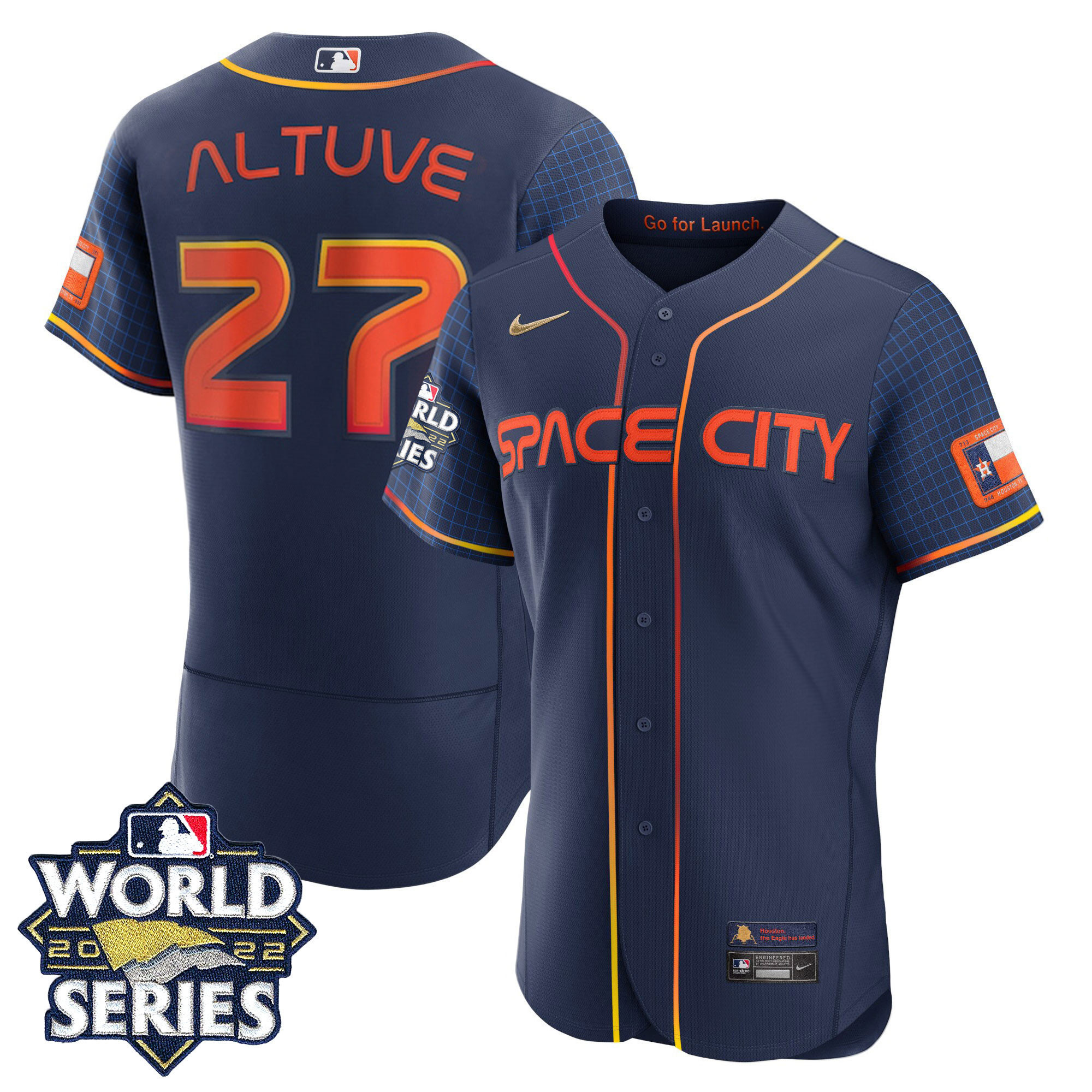 José Altuve Youth's Houston Astros World Series Player Flex Space City Jersey