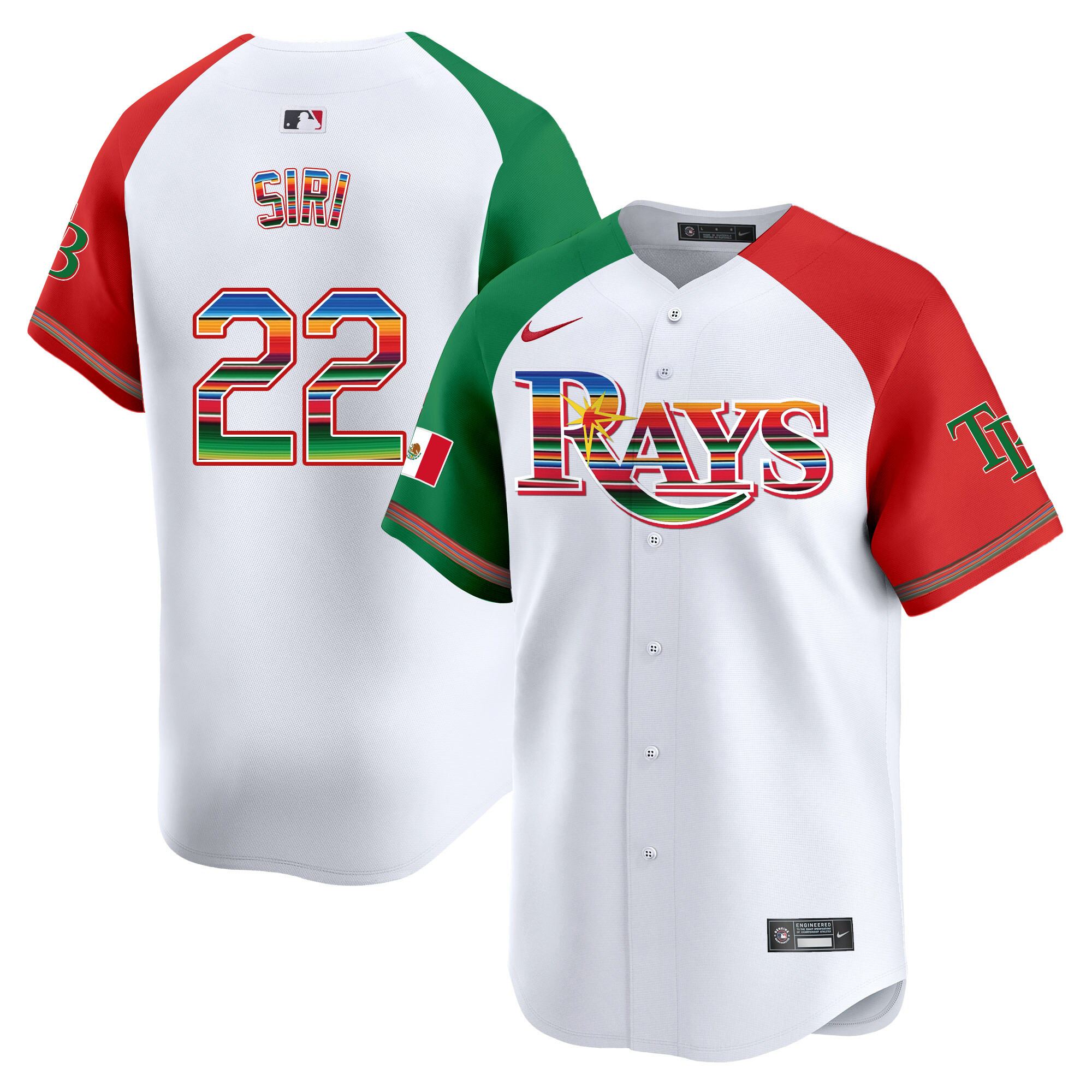 Jose Siri Men's Tampa Bay Rays Mexico Vapor Premier Limited Alternate Jersey
