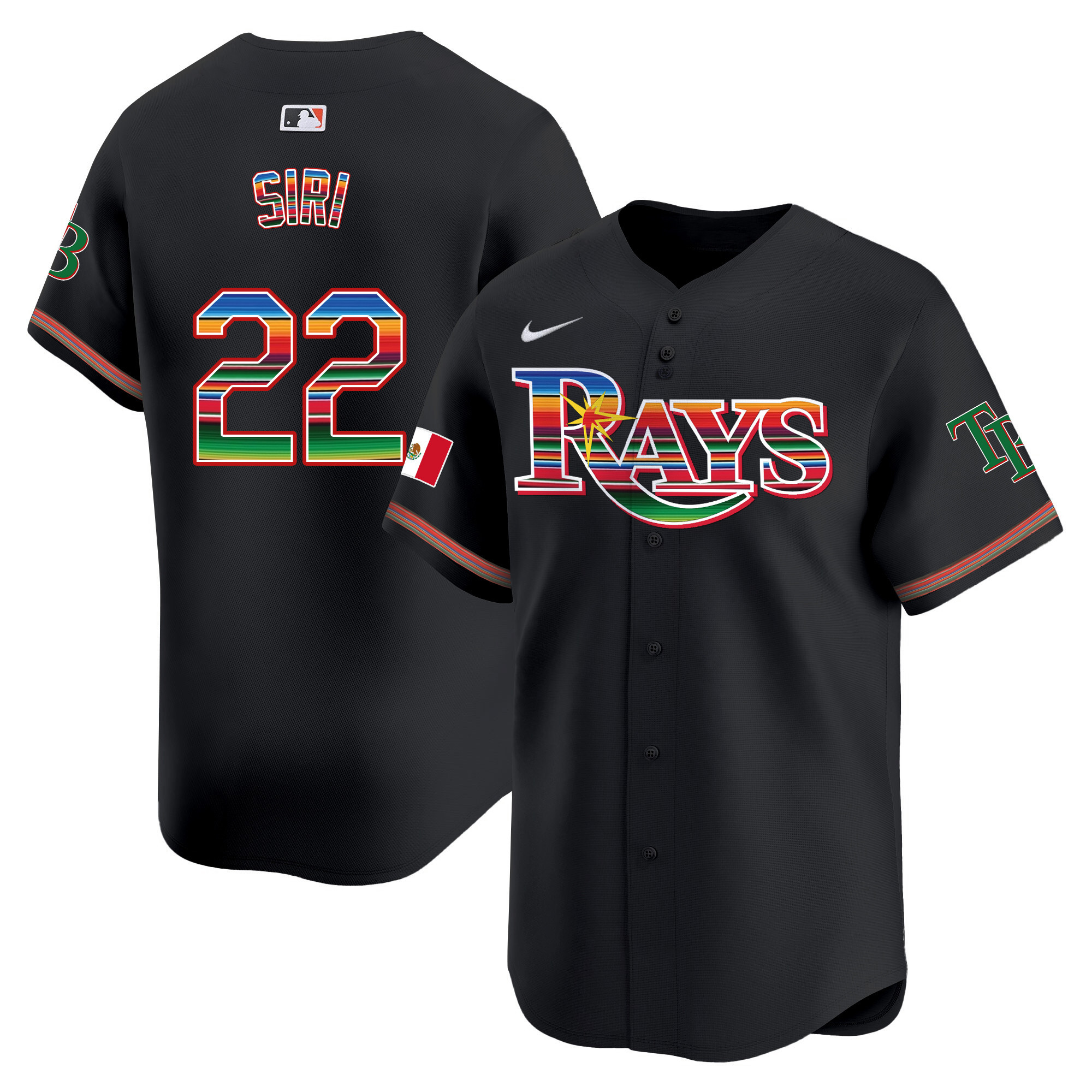 Jose Siri Men's Tampa Bay Rays Mexico Vapor Premier Limited Black Jersey