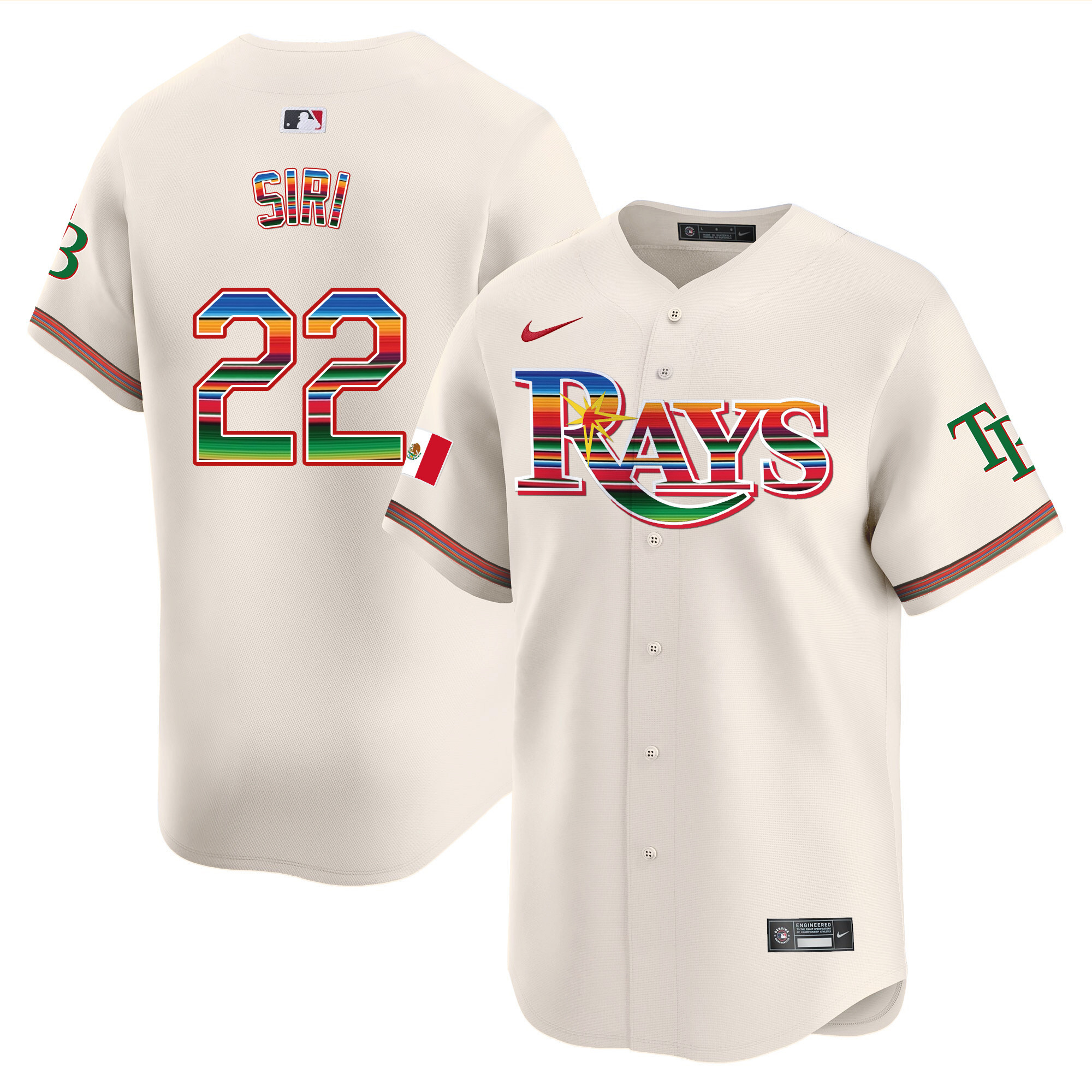 Jose Siri Men's Tampa Bay Rays Mexico Vapor Premier Limited Cream Jersey